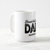 Blessed But Tired Dad Mug コーヒーマグカップ (正面左)