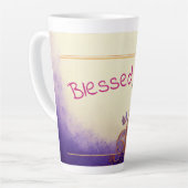 Blessed Butterfly and Paisley and Flowers カフェラテマグ (左アングル)