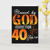 Blessed By God For 40 Years Old Gift 40th Birthday カード (黄色い花)