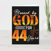 Blessed By God For 44 Years Old Gift 44th Birthday カード (正面)