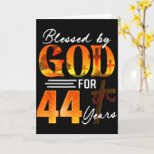 Blessed By God For 44 Years Old Gift 44th Birthday カード (黄色い花)