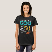 Blessed By God For 50 Years Old 50 Birthday 50th B Tシャツ (正面フル)