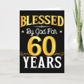 Blessed By God For 60 Years 60th Birthday Men Wome カード (正面)