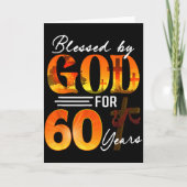 Blessed By God For 60 Years Old Gift 60th Birthday カード (正面)