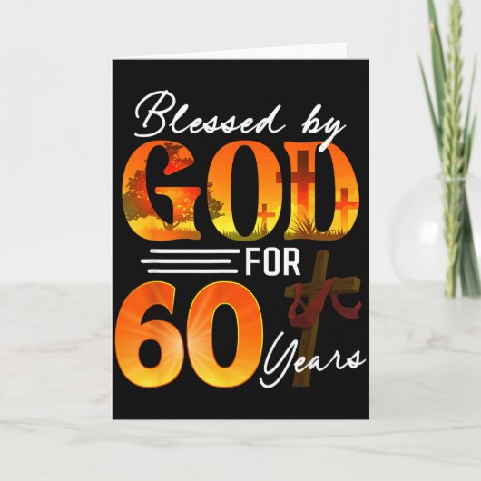 Blessed By God For 60 Years Old Gift 60th Birthday カード (正面)