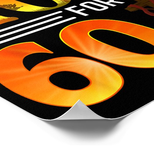 Blessed By God For 60 Years Old Gift 60th Birthday ポスター (角)