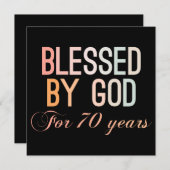 Blessed by God for 70 years セーブザデート (正面/裏面)