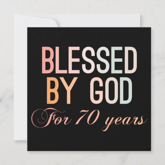 Blessed by God for 70 years セーブザデート (正面)