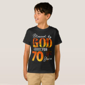 Blessed By God For 70 Years Old Gift 70th Birthday Tシャツ (正面フル)