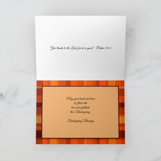 Blessed by God Thanksgiving Card カード (内部)