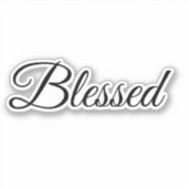 Blessed Calligraphy Modern Typography Elegant シール (正面)
