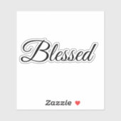 Blessed Calligraphy Modern Typography Elegant シール (シート)