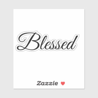 Blessed Calligraphy Modern Typography Elegant シール