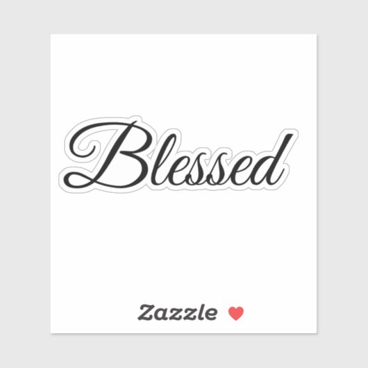 Blessed Calligraphy Modern Typography Elegant シール (シート)