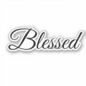Blessed Calligraphy Modern Typography Elegant シール (正面)