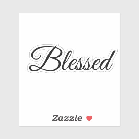 Blessed Calligraphy Modern Typography Elegant シール (シート)