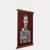Blessed Charles of Austria Catholic Empire  吊り下げ型タペストリー (傾斜あり)
