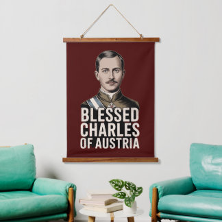 Blessed Charles of Austria Catholic Empire 吊り下げ型タペストリー