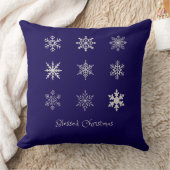 Blessed Christmas Snowflake Pattern クッション (ブランケット)