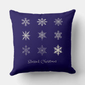 Blessed Christmas Snowflake Pattern クッション (裏面)