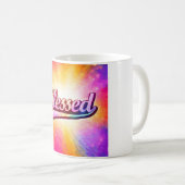 Blessed Colorful Typography Inspirational コーヒーマグカップ (正面右)