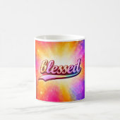 Blessed Colorful Typography Inspirational コーヒーマグカップ (中央)