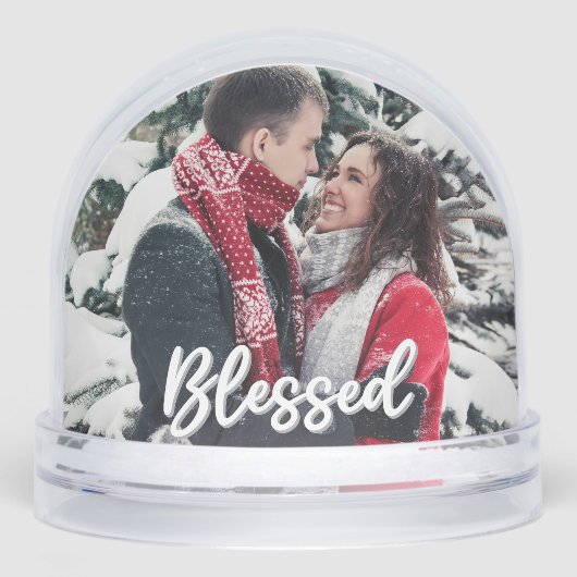 Blessed Couple 2 Sided Photo Modern Script  (正面)