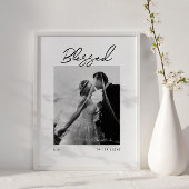 Blessed Couples Monogram Newlywed Gift ポスター
