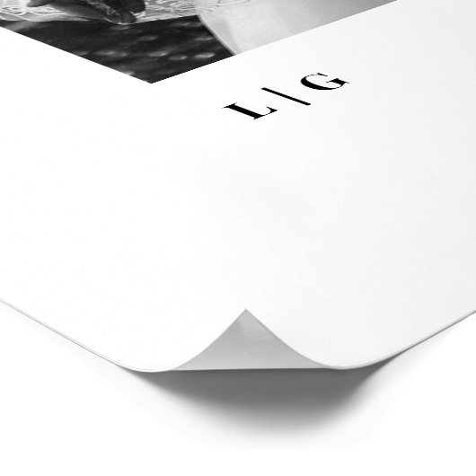 Blessed Couples Monogram Newlywed Gift ポスター (角)