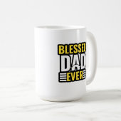 Blessed Dad Ever, Christian Quotes, gifts. コーヒーマグカップ (正面右)