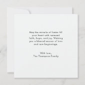 Blessed Easter Watercolor Easter Cross Greeting カード (裏面)