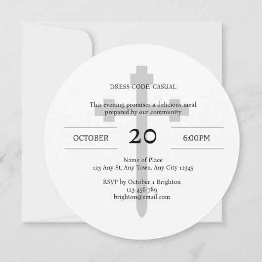 Blessed Evening Christian Dinner Invitation 招待状 (裏面)
