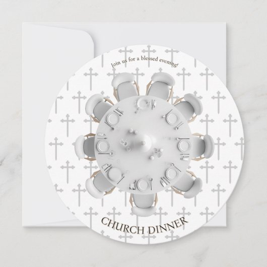 Blessed Evening Christian Dinner Invitation 招待状 (正面)