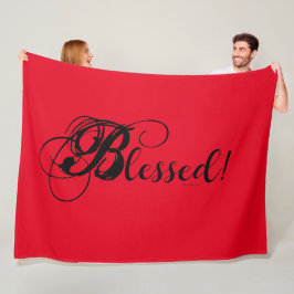 Blessed! Fleece Blanket (Red) フリースブランケット
