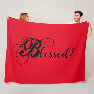 Blessed! Fleece Blanket (Red) フリースブランケット