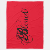 Blessed! Fleece Blanket (Red) フリースブランケット (正面)