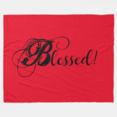 Blessed! Fleece Blanket (Red) フリースブランケット (正面(横))
