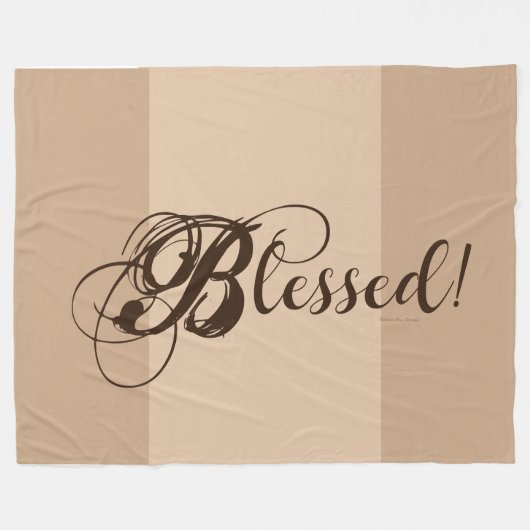 Blessed! Fleece Blanket (Tan/ Brown) フリースブランケット (正面(横))