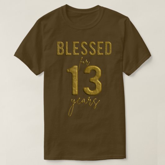 Blessed For 13 Years Old 13th Birthday Christmas G Tシャツ (デザイン正面)