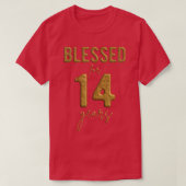 Blessed For 14 Years Old 14th Birthday Christmas G Tシャツ (デザイン正面)