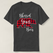 Blessed Gams Bear Red Buffalo Check Plaid Fun Gran Tシャツ (デザイン正面)