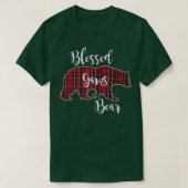 Blessed Gams Bear Red Tartan Plaid Grandma Gift Pr Tシャツ (デザイン正面)