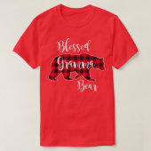 Blessed Gramma Bear Red Buffalo Check Plaid Fun Gr Tシャツ (デザイン正面)