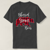 Blessed Grams Bear Red Buffalo Check Plaid Fun Gra Tシャツ (デザイン正面)
