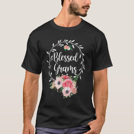 Blessed Grams Flower Decor Tシャツ (正面)