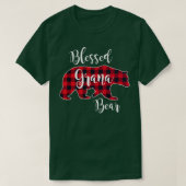 Blessed Grana Bear Red Buffalo Check Plaid Fun Gra Tシャツ (デザイン正面)