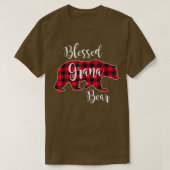 Blessed Grana Bear Red Buffalo Check Plaid Fun Gra Tシャツ (デザイン正面)