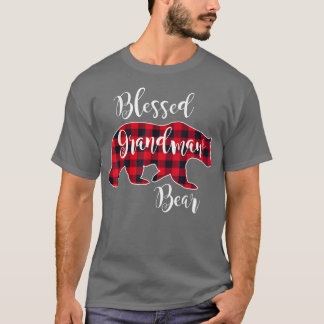 Blessed Grandmaw Bear Red Buffalo Check Plaid Gran Tシャツ