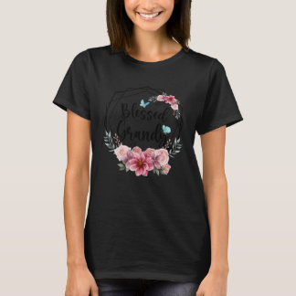 Blessed Grandy with Floral Mother s Day 2023 Tシャツ
