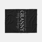 Blessed Granny Today And Always - Loving Grandmoth フリースブランケット (正面(横))